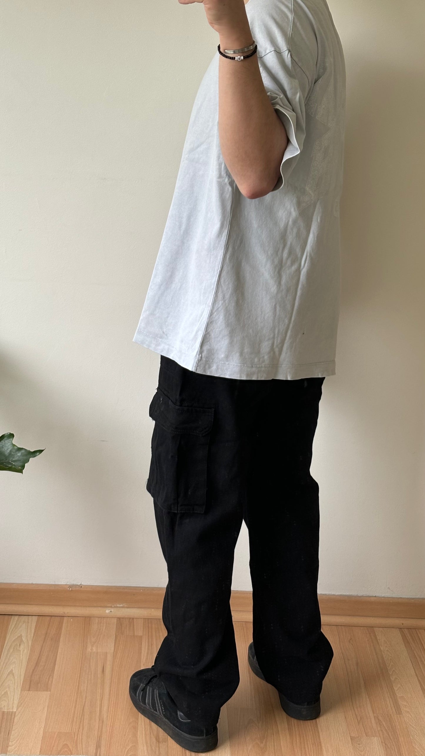 Jeans Cargo Negro Loose Fit