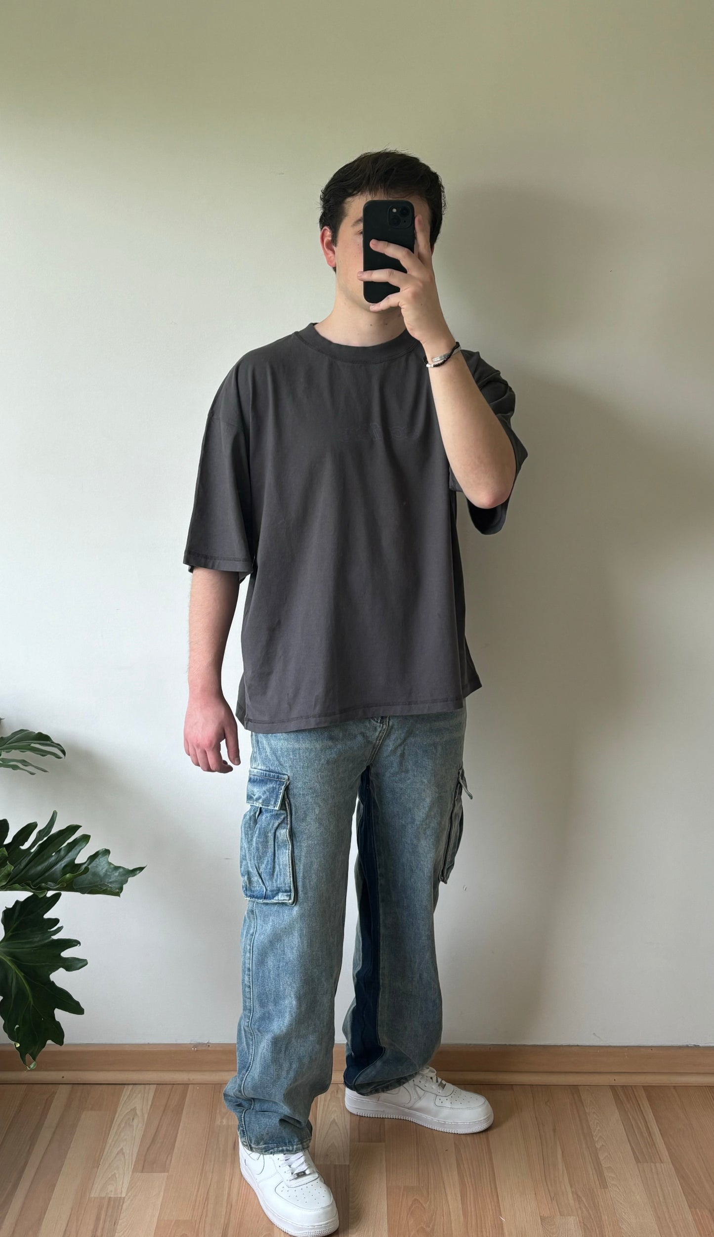 Jeans Cargo Desgastado Celeste