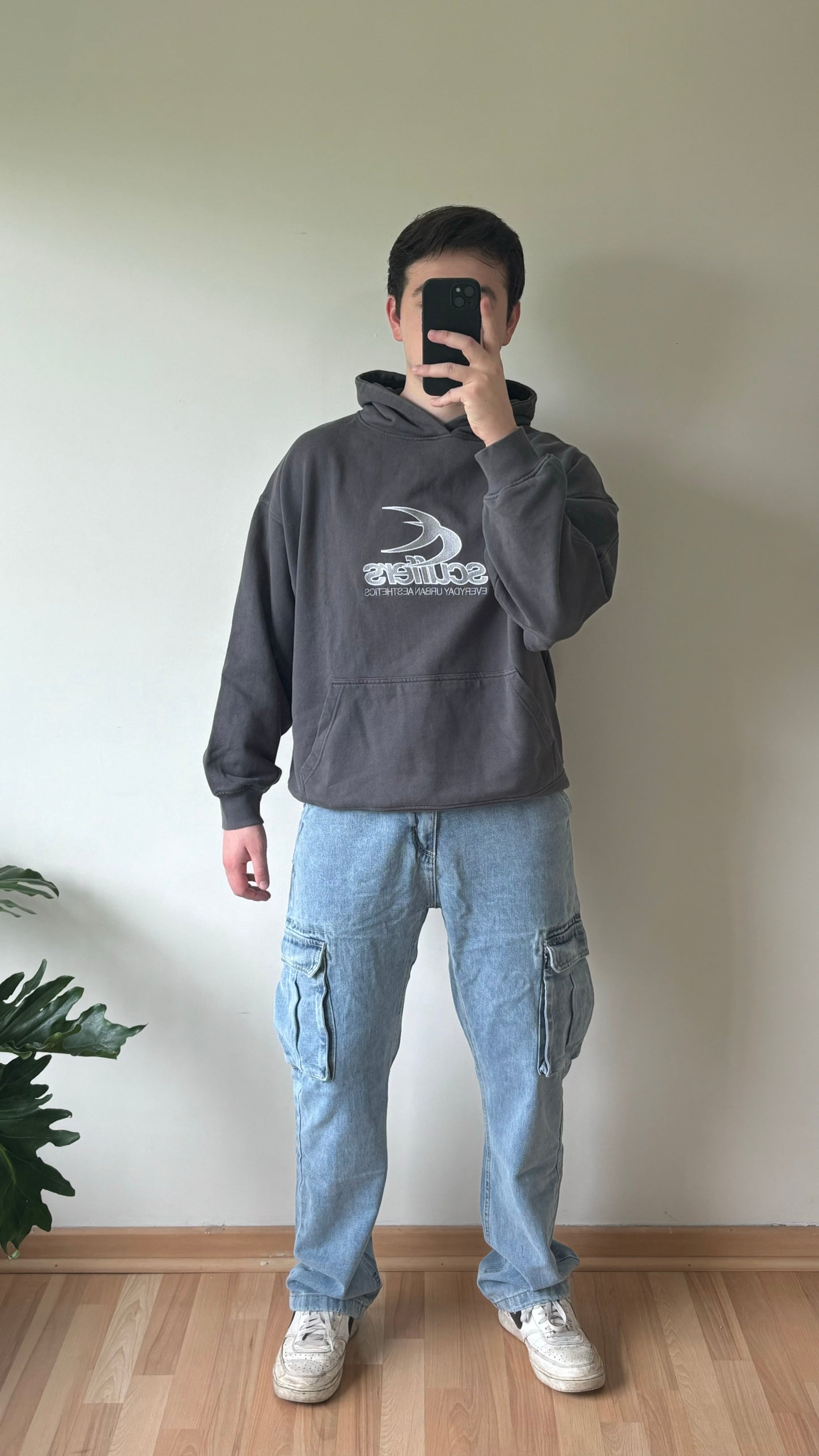 Jeans Cargo Celeste Relaxed Fit