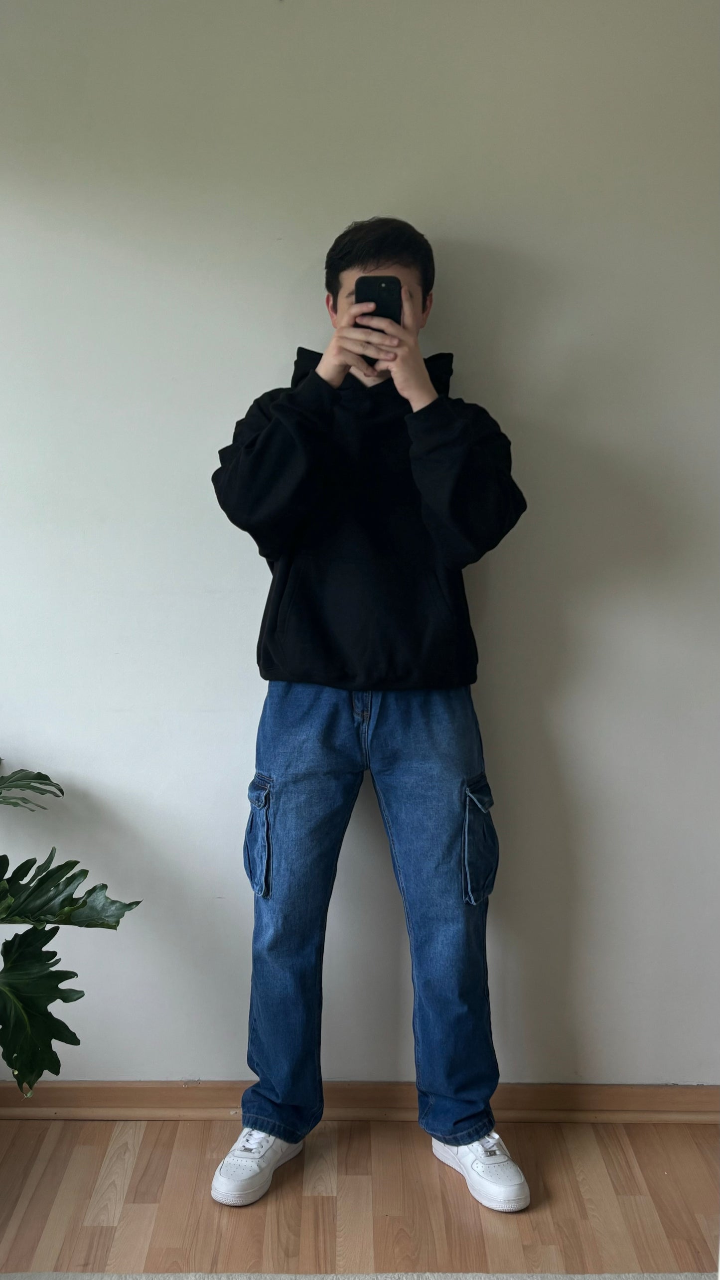 Jeans Cargo Azul Relaxed Fit