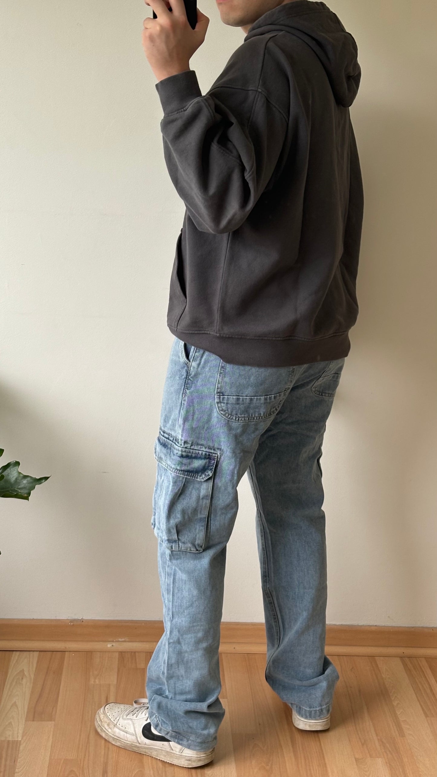 Jeans Cargo Celeste Relaxed Fit