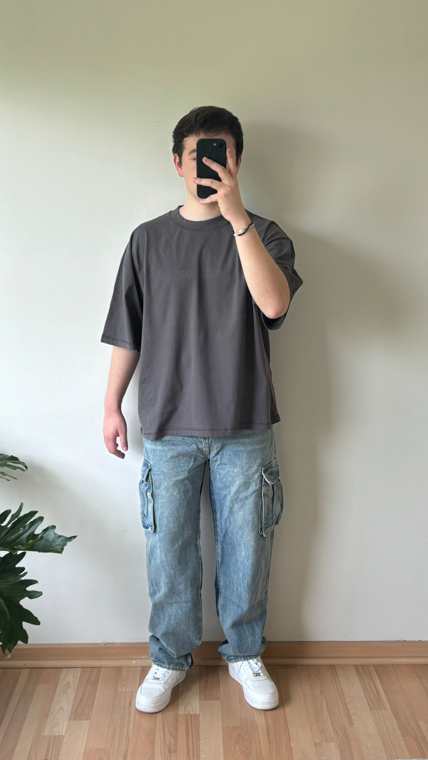 Jeans Cargo Desgastado Celeste