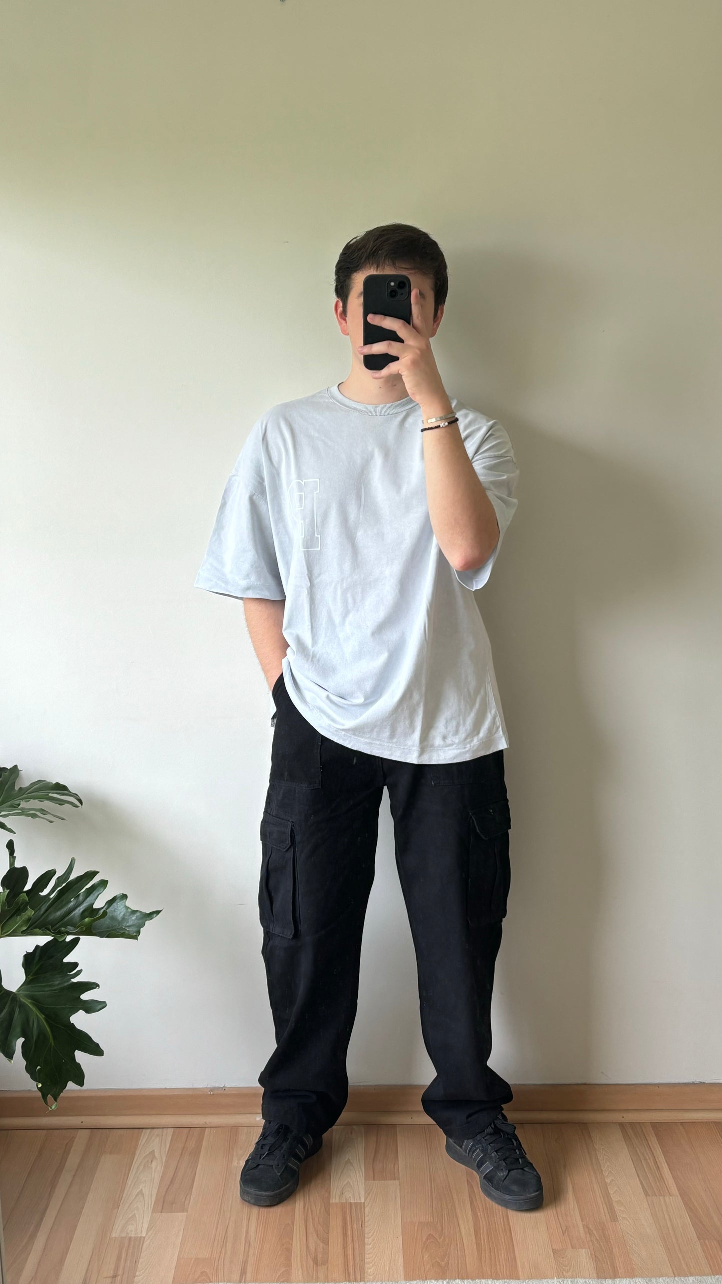 Jeans Cargo Negro Loose Fit